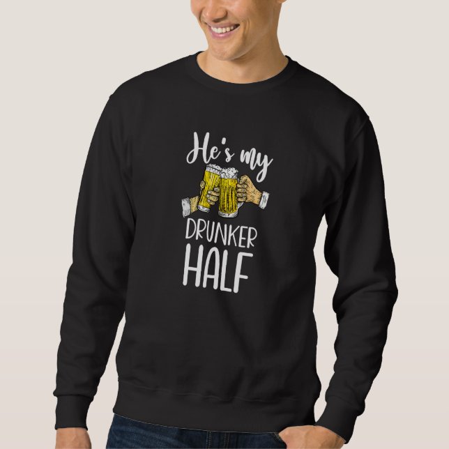 Sweatshirt C'est mon cousin à demi-couples St Patrick's Drink (Devant)