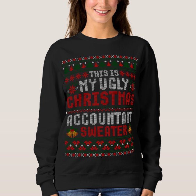 Sweatshirt C'Est Mon Vilain Comptable De Noël (Devant)