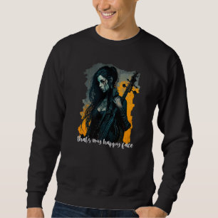 Sweatshirt C'est mon visage heureux du mercredi style gothiqu