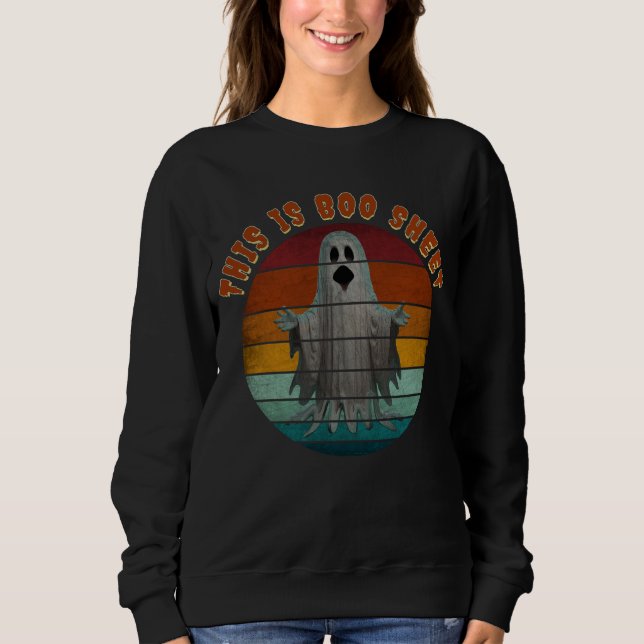 Sweatshirt C'est une feuille de Boo vintage fantôme (Devant)