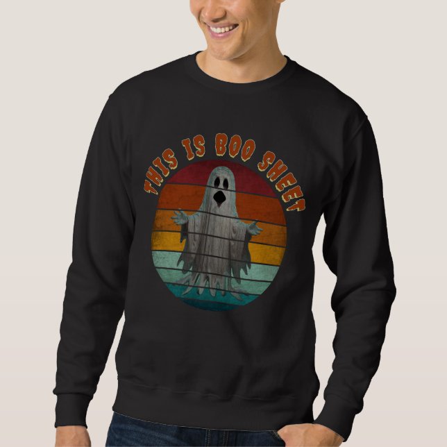 Sweatshirt C'est une feuille de Boo vintage fantôme (Devant)