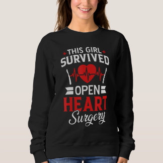 Sweatshirt Cette Fille Survivait Open Heart Chirurger Coeur