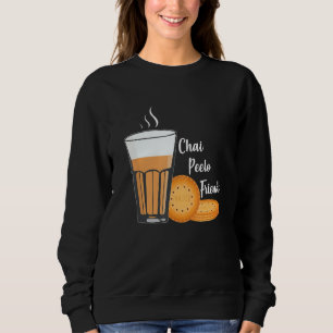 Sweatshirt Chai Peelo Amis Funny Hinidi Mème Chai Tea Bisc