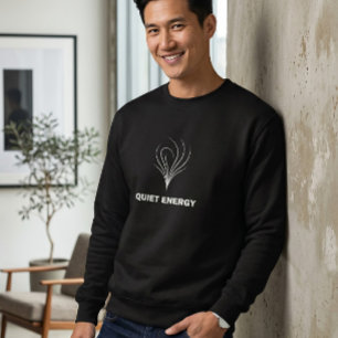Sweatshirt Chandail à col ras du cou noir élégant Énergie d