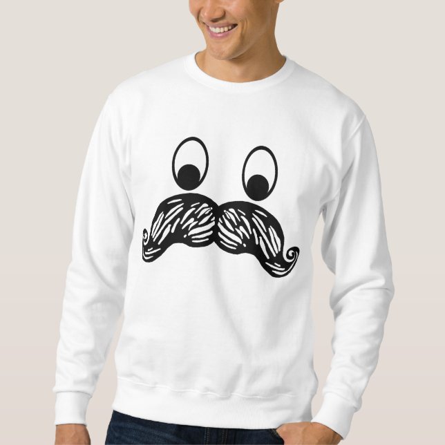 Sweatshirt Chandail de moustache (Devant)