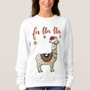 Sweatshirt Chandail de Noël de lama de fa Lla Lla