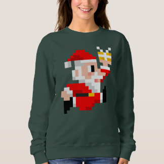 Sweatshirt Chandail laid à 8 bits de Noël du père noël des