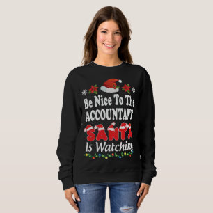 Sweatshirt Chandail laid de Noël de comptable