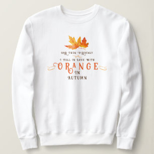 Sweatshirt Chandail orange feuille d'automne