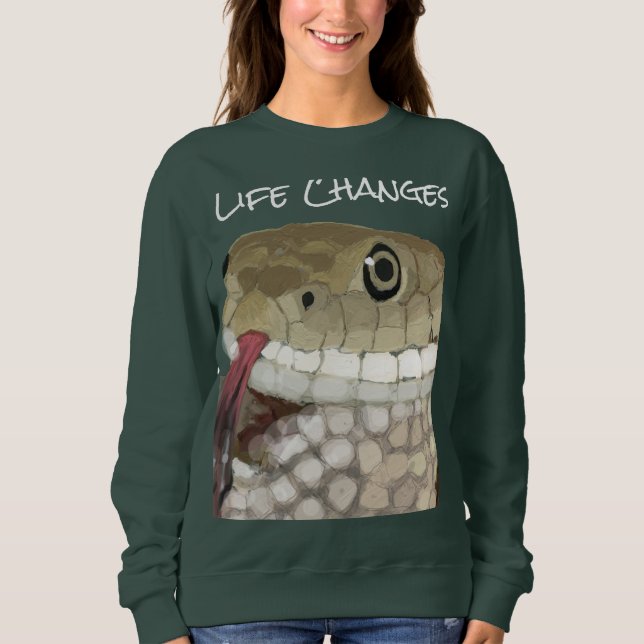 Sweatshirt Changements de vie, Symbolisme de serpent de trans (Devant)