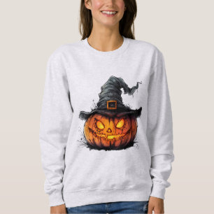 Sweatshirt Chapeau de sorcière Citrouille Méchante T-Shirt Ha
