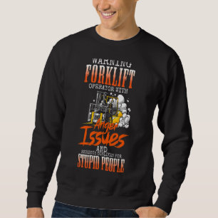 Sweatshirt Chargeur de chariot élévateur Logisticien Entrepôt