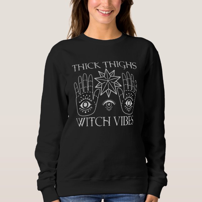 Sweatshirt Chariot éffrayant Crescent Moon Blackcraft Hallowe (Devant)