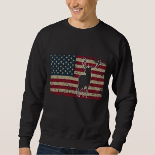 Sweatshirt Chasse aux cerfs Drapeau américain USA Fier chasse