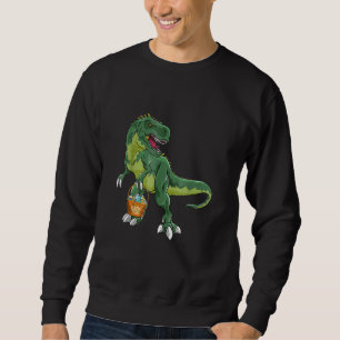 Sweatshirt Chasse aux oeufs de lapin de Pâques Dino Dinosaur