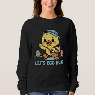 Sweatshirt Chasse aux œufs de Pâques Kawaii Mignonne Printemp