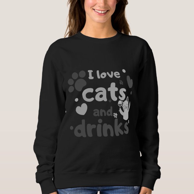 Sweatshirt Chat à vin (Devant)