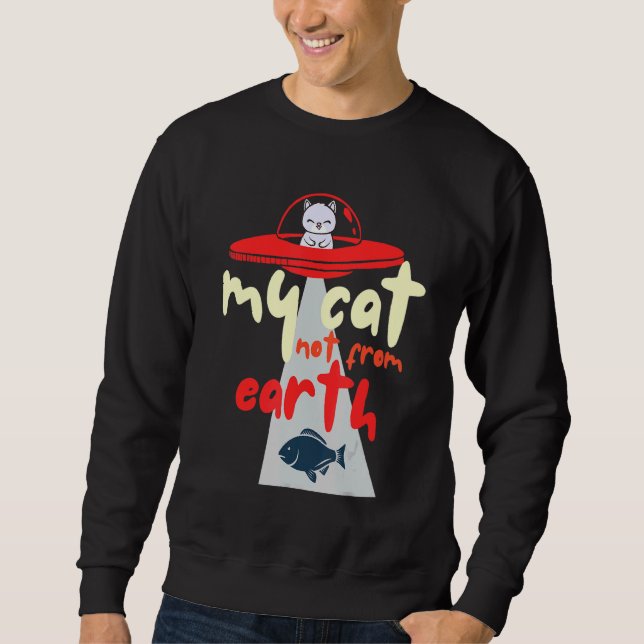 Sweatshirt Chat Alien (Devant)