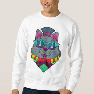 Sweatshirt Chat aux échecs avec pièce d'échecs Pawn