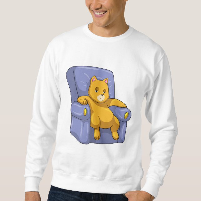Sweatshirt Chat avec canapé (Devant)