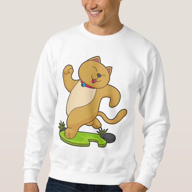 Sweatshirt Chat avec Choker à l'exécution (Devant)