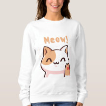 Chat beige mignonne avec texte mou illustration