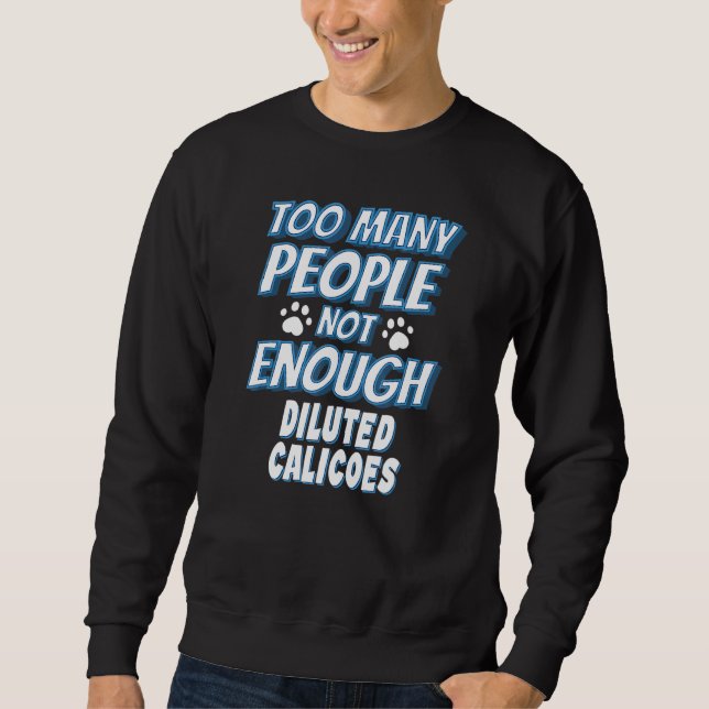 Sweatshirt Chat Calico Dilué Dit Introvert (Devant)