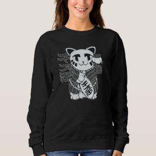 Sweatshirt Chat Chanceux Maneki Neko Japonais Chanceux mignon
