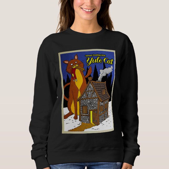 Sweatshirt Chat de Yule (Devant)