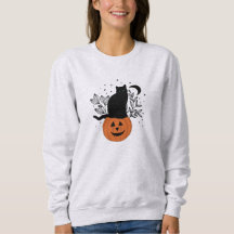 Chat d'Halloween sur Jack'O'Lantern