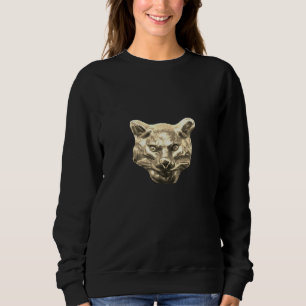 Sweatshirt Chat doré
