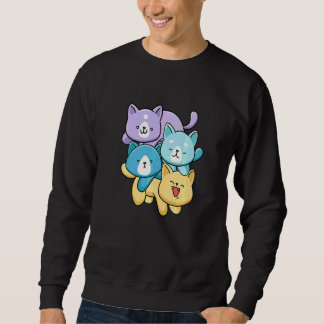 Sweatshirt Chat En Chat Avec Chat Ensemble Chats