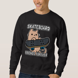 Sweatshirt Chat Et Ski Amis Pour Toute La Sk8
