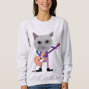 Sweatshirt CHAT JOUER T-shirt GUITARE ÉLECTRIQUE