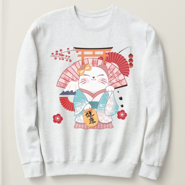Sweatshirt Chat Lucky (Design devant)