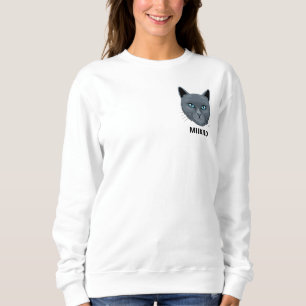 Sweatshirt Chat Maman Personnalisé Famille Photo de Chien Cha