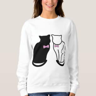Sweatshirt Chat noir et blanc