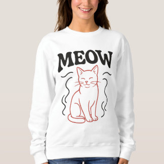 Sweatshirt chat rouge