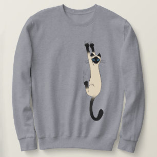 Sweatshirt Chat siamois suspendu Chat drôle