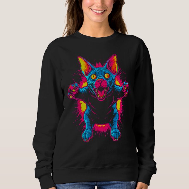 Sweatshirt Chat sphynx nu (Devant)