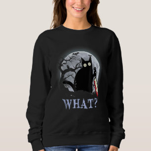 Sweatshirt Chat What Chat Noir Avec Couteau Déguisement Hall