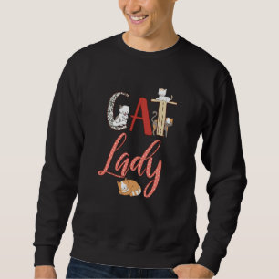 Sweatshirt Chats - Amoureux des chats de la dame de chat