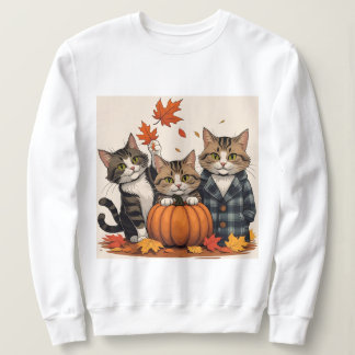 Sweatshirt Chats curieux - Automne cosy