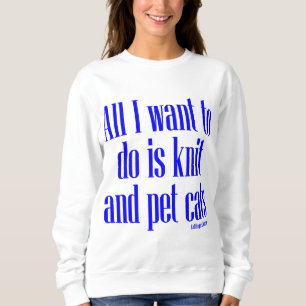 Sweatshirt Chats de Knit et d'animal familier