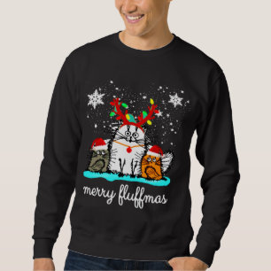 Sweatshirt Chats Merry Fluffmas drôle de noël