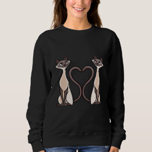 Sweatshirt Chats Mignons Avec un Cœur Adorable