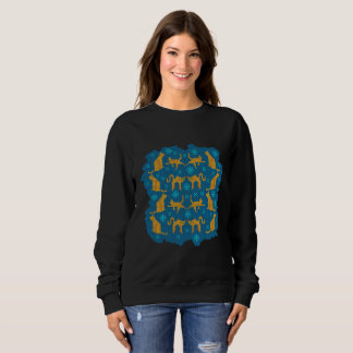 Sweatshirt Chats oranges. Chandail laid