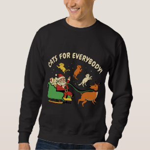 Sweatshirt Chats pour tout le monde Père Noël Noël Chat Drôle