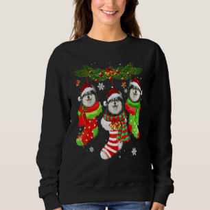 Sweatshirt Chaussettes de Noël en Laponie finlandaise Arbre L