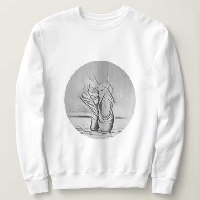 Sweatshirt Chaussures en ballet gris Ballerina simple (Design devant)